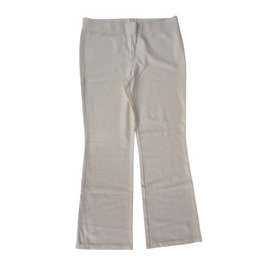 NWOT Boston Proper Spandex Blend Cream Ivory Knit Wide Leg Pants Sz XL